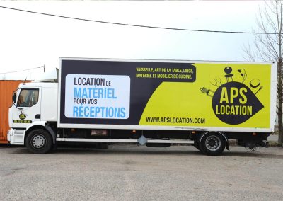 Covering publicitaire camion APS Imindigo